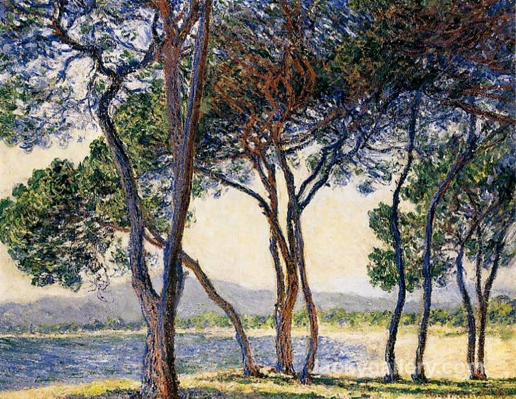 Trees by the Seashore at Antibes by Claude Monet paintings reproduction